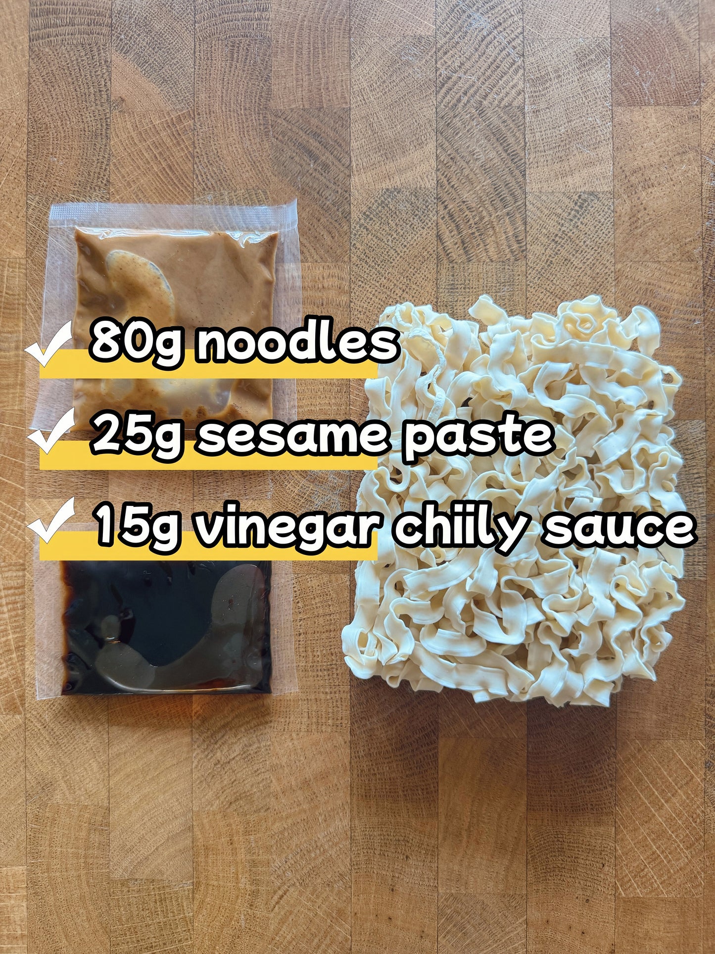 Wavy, saucy sesame paste noodles （1 box with 3 packages）
